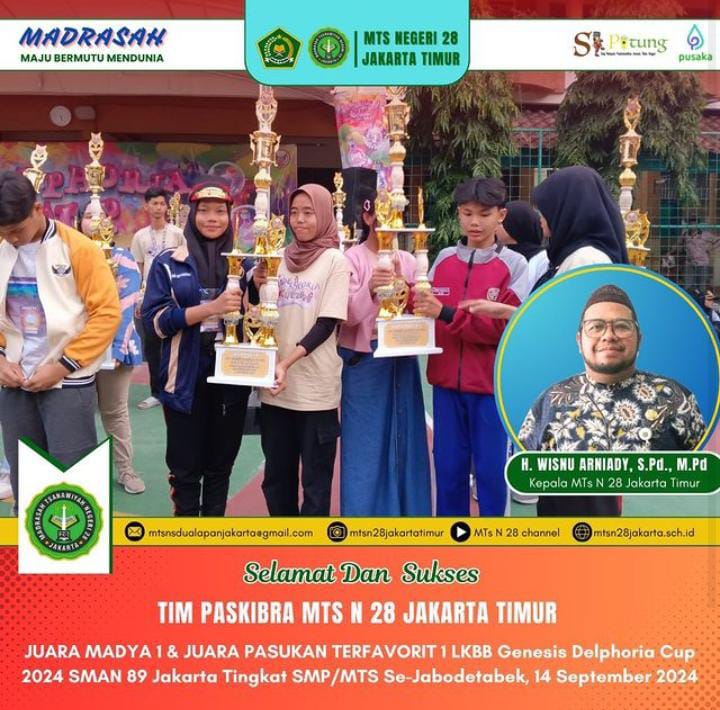 JUARA MADYA 1 & JUARA PASUKAN TERFAVORIT 1 LKBB Genesis Delphoria Cup 2024 Tingkat SMP/MTS Se-Jabodetabek