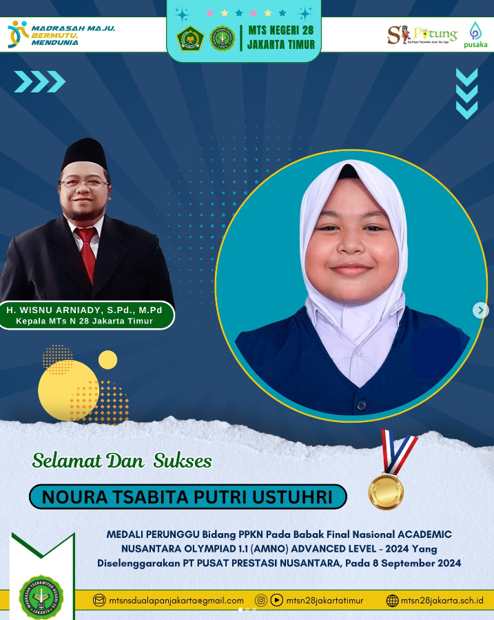 MEDALI PERUNGGU Bidang PPKN Pada Babak Final Nasional ACADEMIC NUSANTARA OLYMPIAD 1.1 (AMNO) ADVANCED LEVEL – 2024